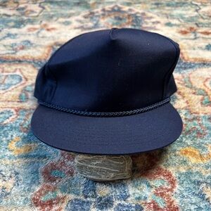 Vintage 80s Navy Blank Baseball Cap